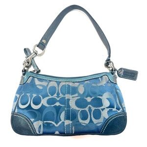 Coach Blue Chelsea Signature Canvas Shoulder Bag